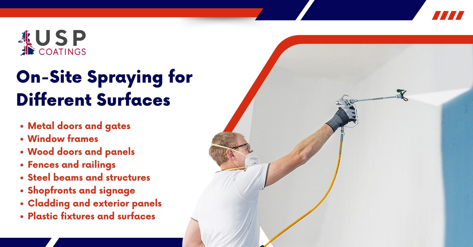 on site spraying for different surfaces