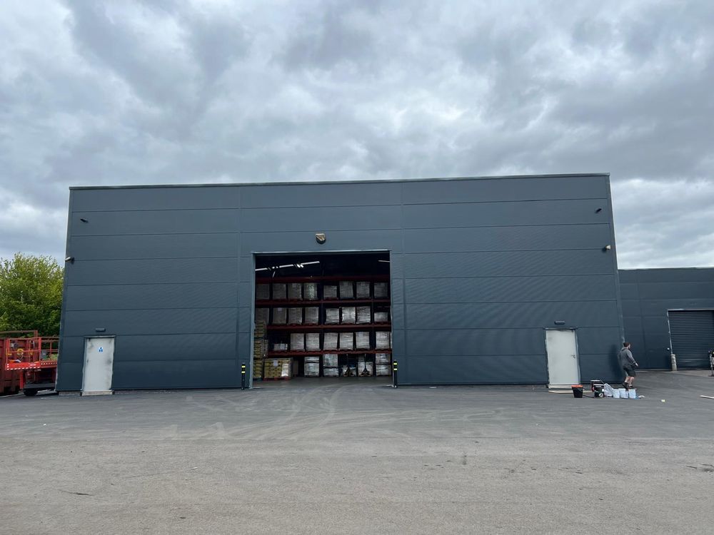 Completed commercial spraying project